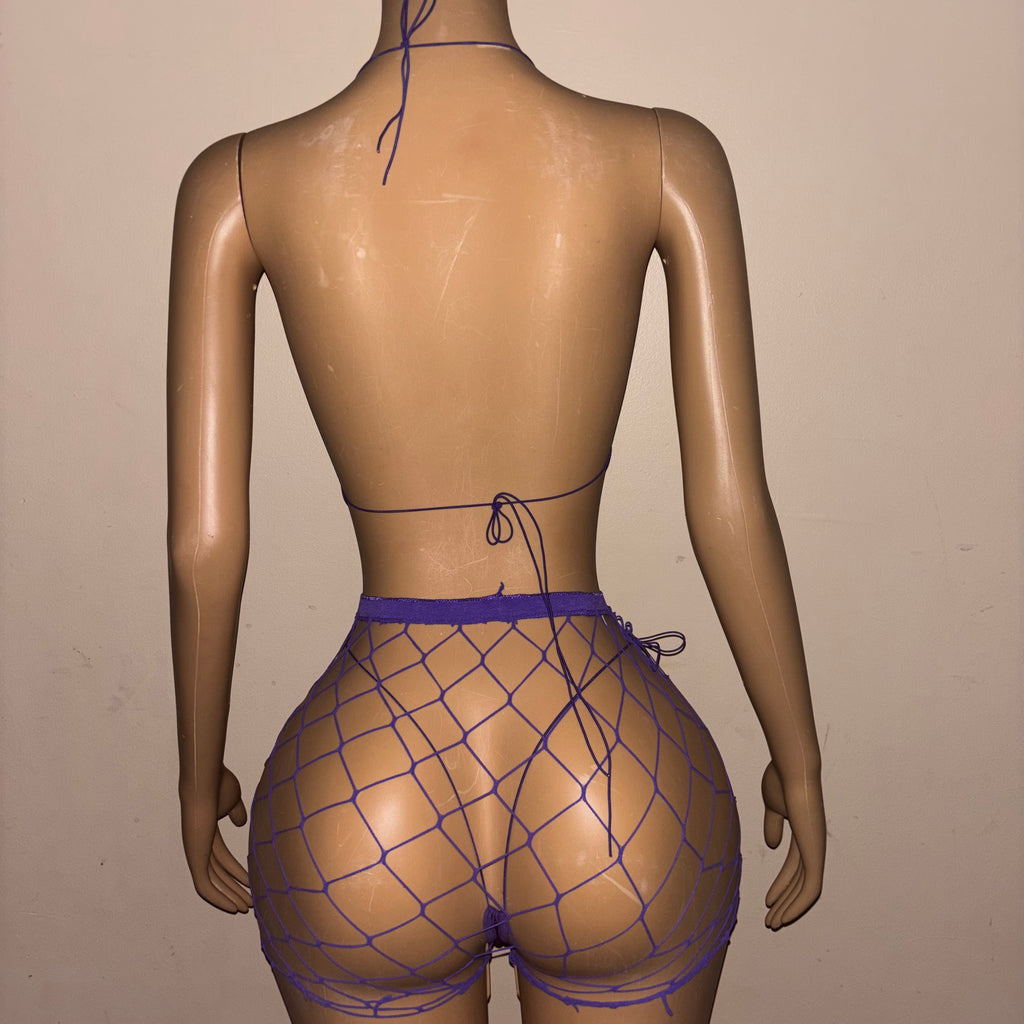 Purple 3 Piece Microkini Set